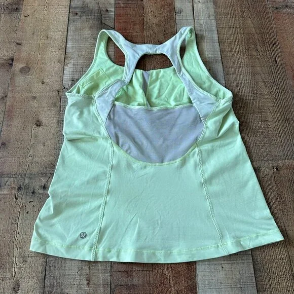 Lululemon womens size S lime green Racerback Tank Top Polyester & Spandex - Picture 9 of 11